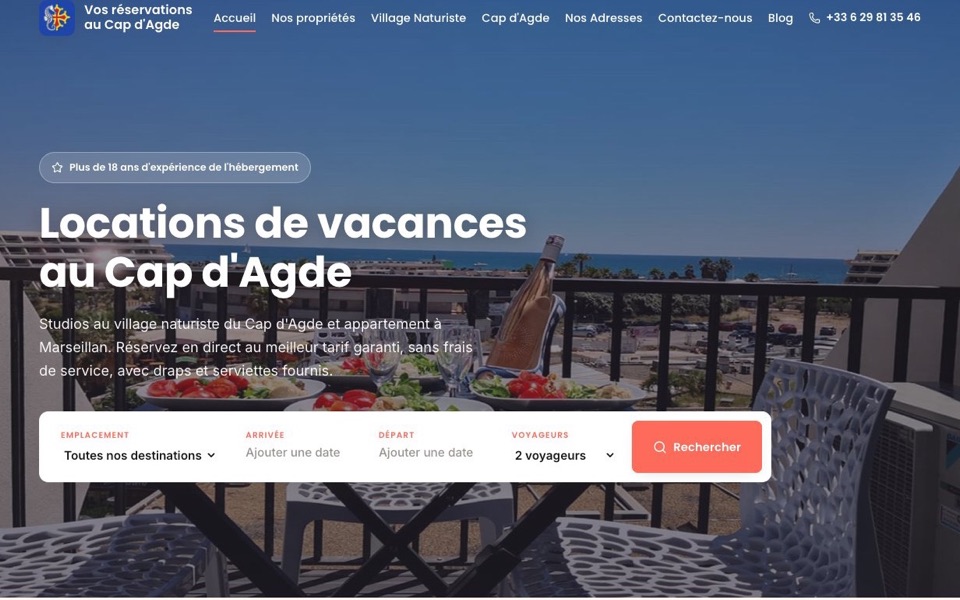 Page d'accueil du site BleuThau