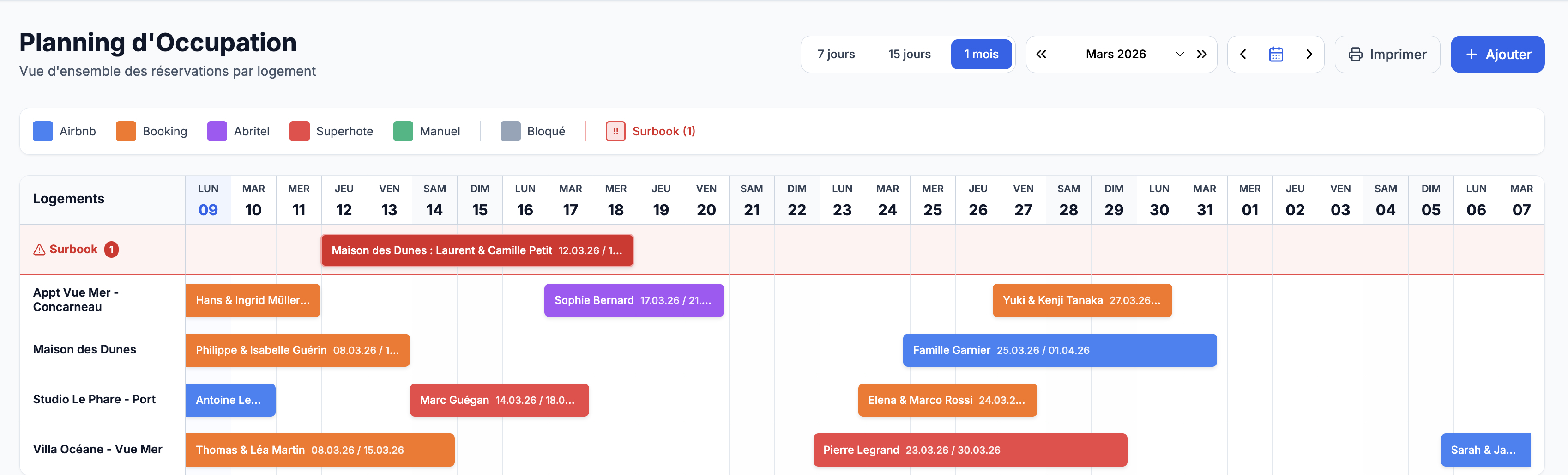 Channel Manager Easy Concierge - Synchronisation temps réel